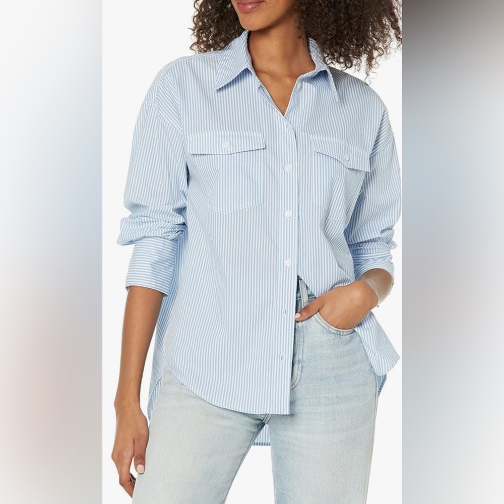 Blank NYC pinstripe button down- NWT size M